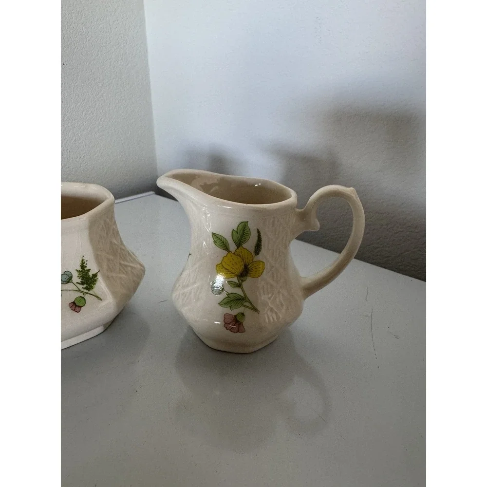 Sadler Windsor Basket‎ Weave Creamer & Sugar Set Made in England